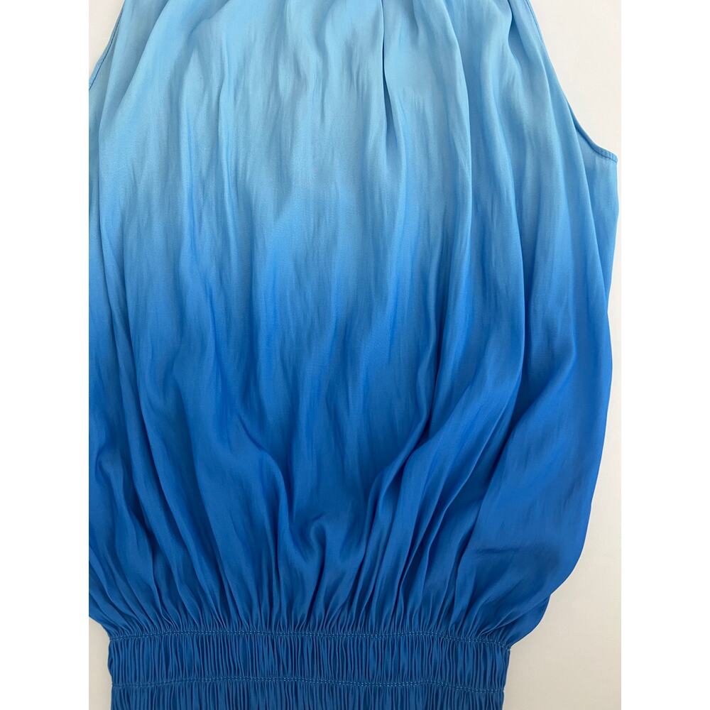Ramy Brook Lauren Ombre Blue Sleeveless Top Womens Small Beach Coastal Luxe - Picture 7 of 12
